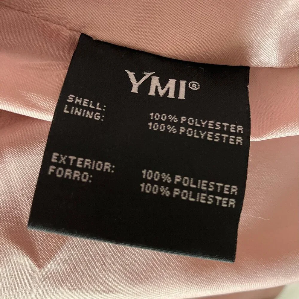 YMI Pink Fuzzy Cropped Aviator Jacket - M - Picture 5 of 5